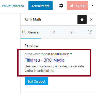 metadescriere WordPress