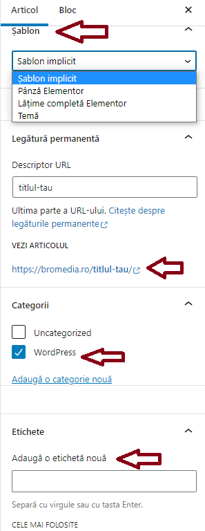 Sari la conținutul principalSari la bara de unelte Despre WordPress BRO Media 00 comentarii în moderare Nou 10Web Booster 213 Translate Site Rank Math SEO UpdraftPlus Bună, Moldovan Ștefan Adrian FileBird New Folder Rename Delete All Files 955 Uncategorized 9 Enter folder name... Ajutor Bibliotecă Media Adaugă un fișier media nou Generează cu Elementor AI Filtrează elementele mediaVizualizare ca listăVizualizare ca grilăFiltrează după tip Imagini Filtrează după dată Toate datele Selectare în masă Caută în Media Listă cu elemente Media Îți mulțumim că ai ales să creezi cu WordPress.Versiunea 6.7.2 No file chosen Editează elementul media anteriorEditează următorul element mediaÎnchide dialogul Detalii atașament Previzualizare atașament Editează imaginea Detalii Încărcat pe: 4 martie 2025 Încărcat de: Moldovan Ștefan Adrian Încărcat la: Cum sa Scrii un Articol in WordPress Nume fișier: setari-publicare-articol-wordpress.png Tip de fișier: image/png Dimensiune fișier: 12 Ko Dimensiuni: 297 cu 768 pixeli Text alternativ Generate Alt Învață cum poți să descrii scopul imaginii(se deschide într-o filă nouă). Lasă gol dacă imaginea este doar decorativă.Titlu setari-publicare-articol-wordpress Text asociat Descriere URL fișier: https://cdn.bromedia.ro/wp-content/uploads/2025/03/setari-publicare-articol-wordpress.png Copiază URL-ul în clipboard Câmpurile obligatorii sunt marcate cu * FileBird folder: Blog Posts Click on the folder name to move this file to another folder Exclude this attachment from sitemap Vezi fișierul Media | Editează mai multe detalii | Descarcă fișierul | Șterge definitiv